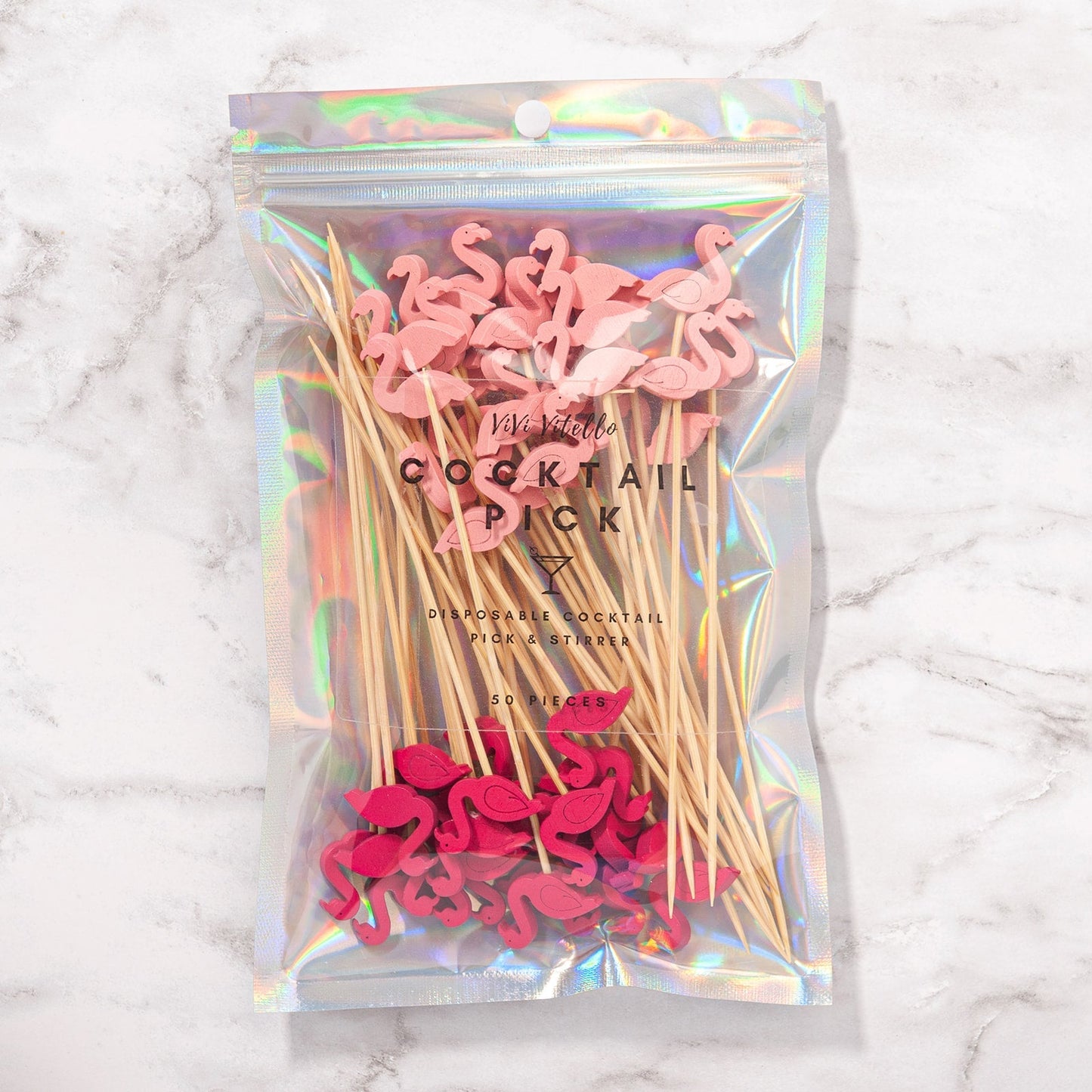 Flamingo Cocktail Picks, Set of 50
