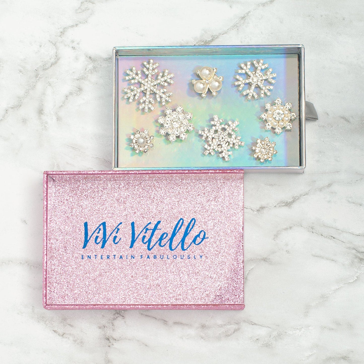 Snowflake! Cheers Charms, Set of 8