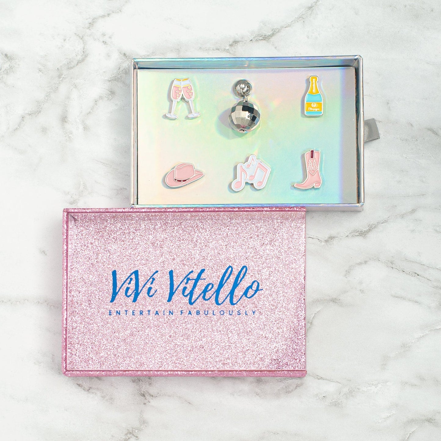 Disco Cowgirl! Cheers Charms, Set of 6