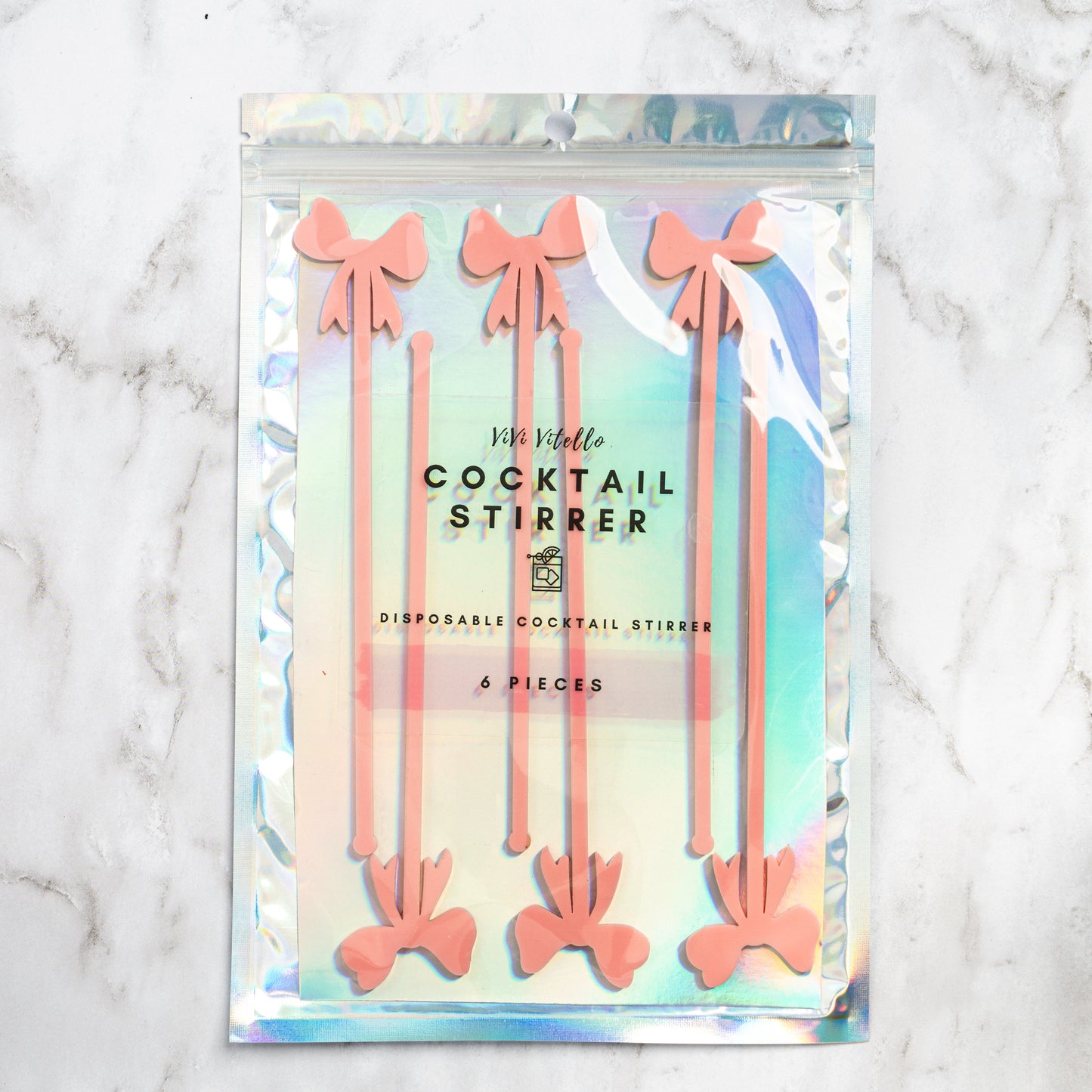 NEW Bows, bows, bows! Cocktail Stirrer, Set of 6