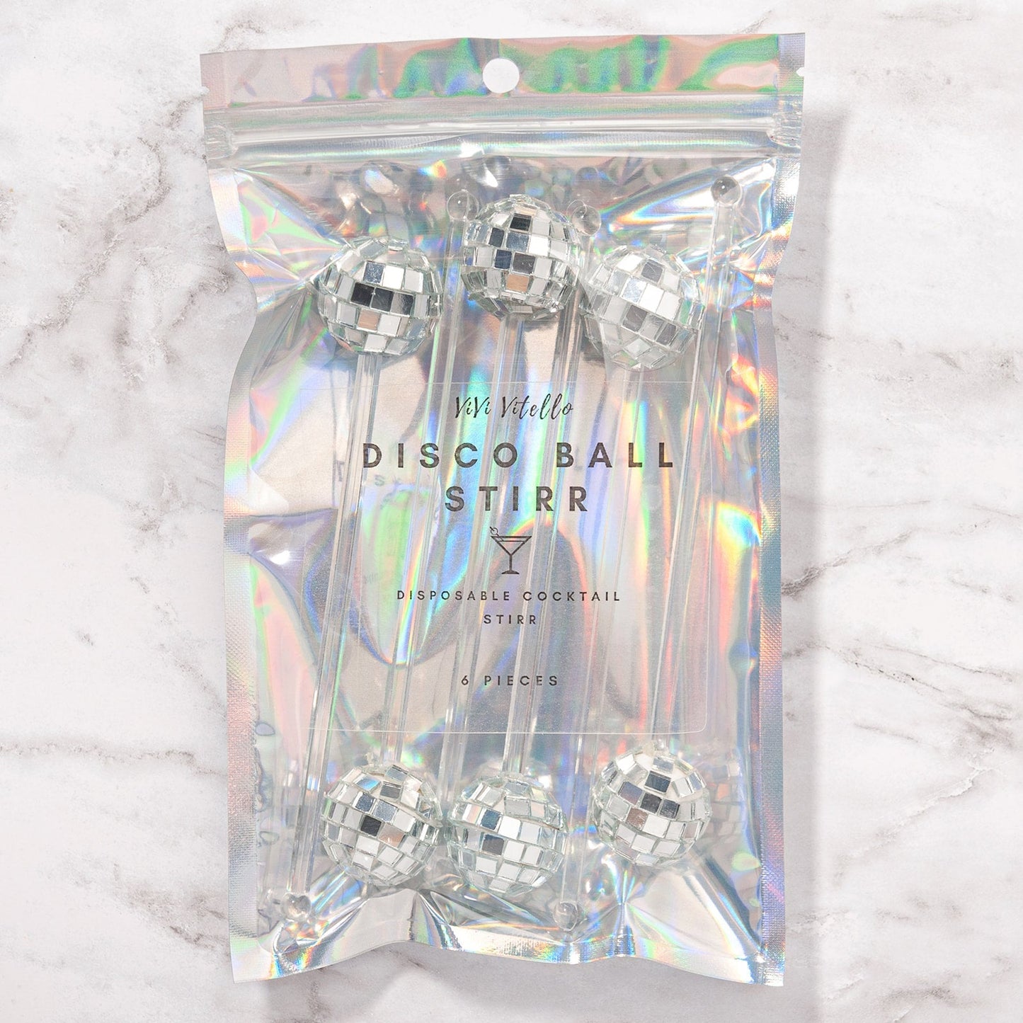 Disco Ball Stirrer, Set of 6