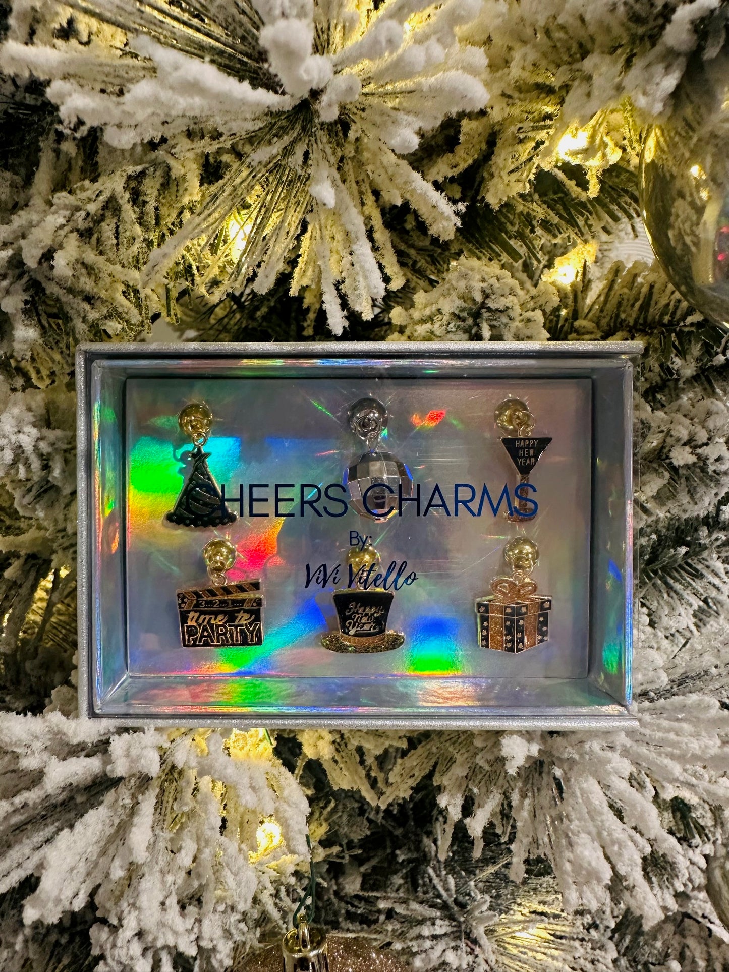 Happy New Year! Cheers Charms, Set of 6