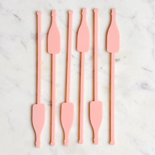 NEW Pop the Champagne! Cocktail Stirrer, Set of 6