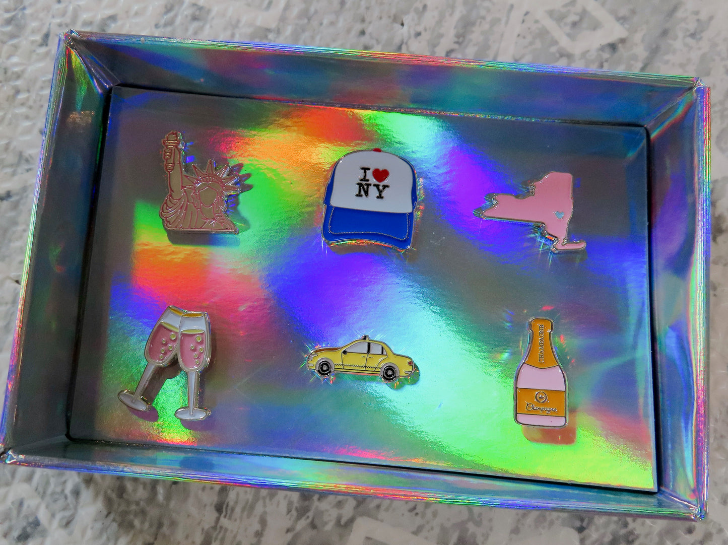 Welcome to New York! Cheers Charms, Set of 6