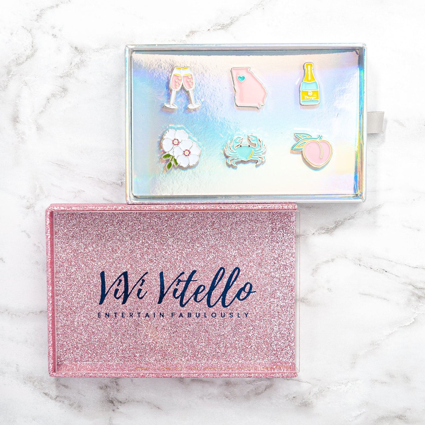 We <3 Georgia! Cheers Charms, Set of 6