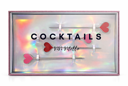 Stainless Steel Heart Cocktail Skewer, Set of 4