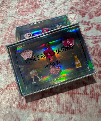 Vegas Baby Cheers Charms, Set of 6