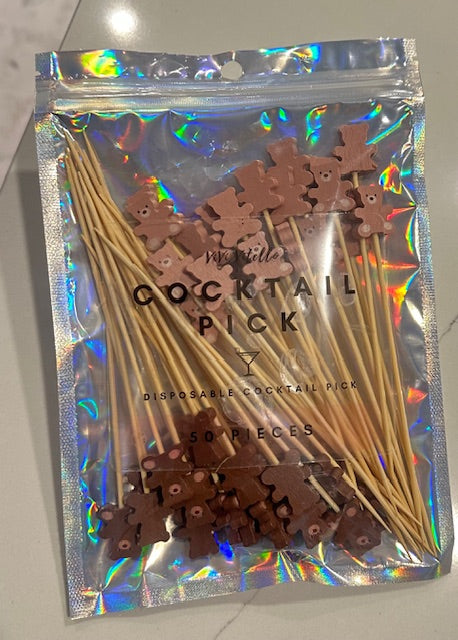 Teddy Bear Cocktail Picks! Set of 50