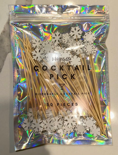 Snowflake Cocktail Picks! Set of 50