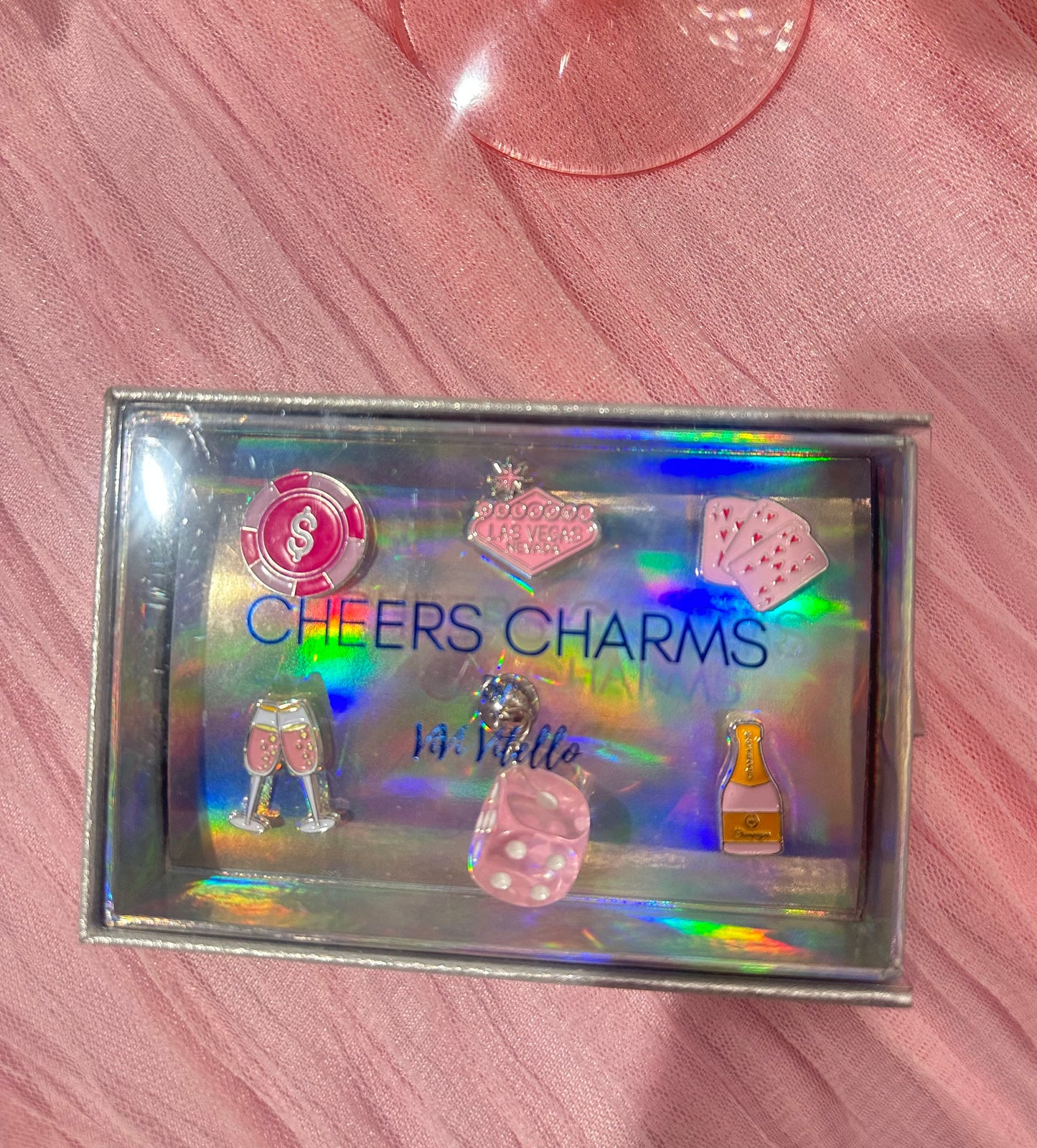 Vegas Baby Cheers Charms, Set of 6
