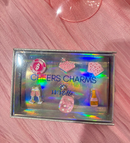 Vegas Baby Cheers Charms, Set of 6