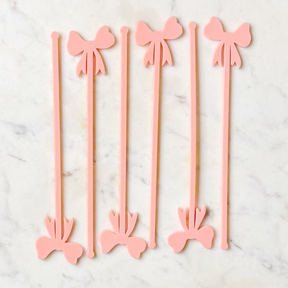 NEW Bows, bows, bows! Cocktail Stirrer, Set of 6